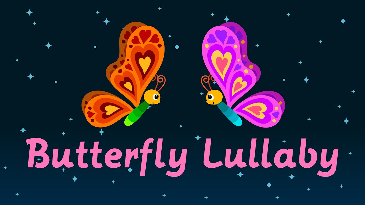 Butterfly Lullaby 🦋 10 Min Quick Sleep for Babies | Moonlight Sensory Animation & Bedtime Music