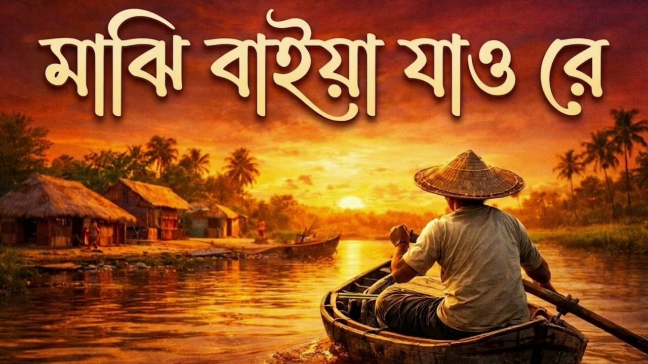 মাঝি বাইয়া যাও রে | Majhi Baiya Jao Re | Bangla Folk Song Cover | lyrical video