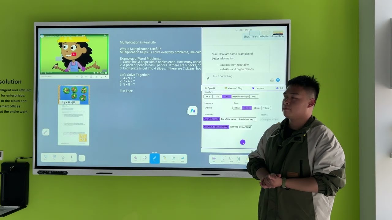 AI Voice-Driven Classroom Revolution: Auto-Generate PPT Lessons & Live Quizzes on Touchscreen