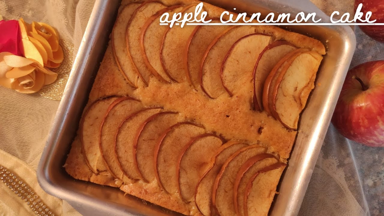 Eggless apple cinnamon cake | Easy Vegan Apple Cake | How to make apple cake