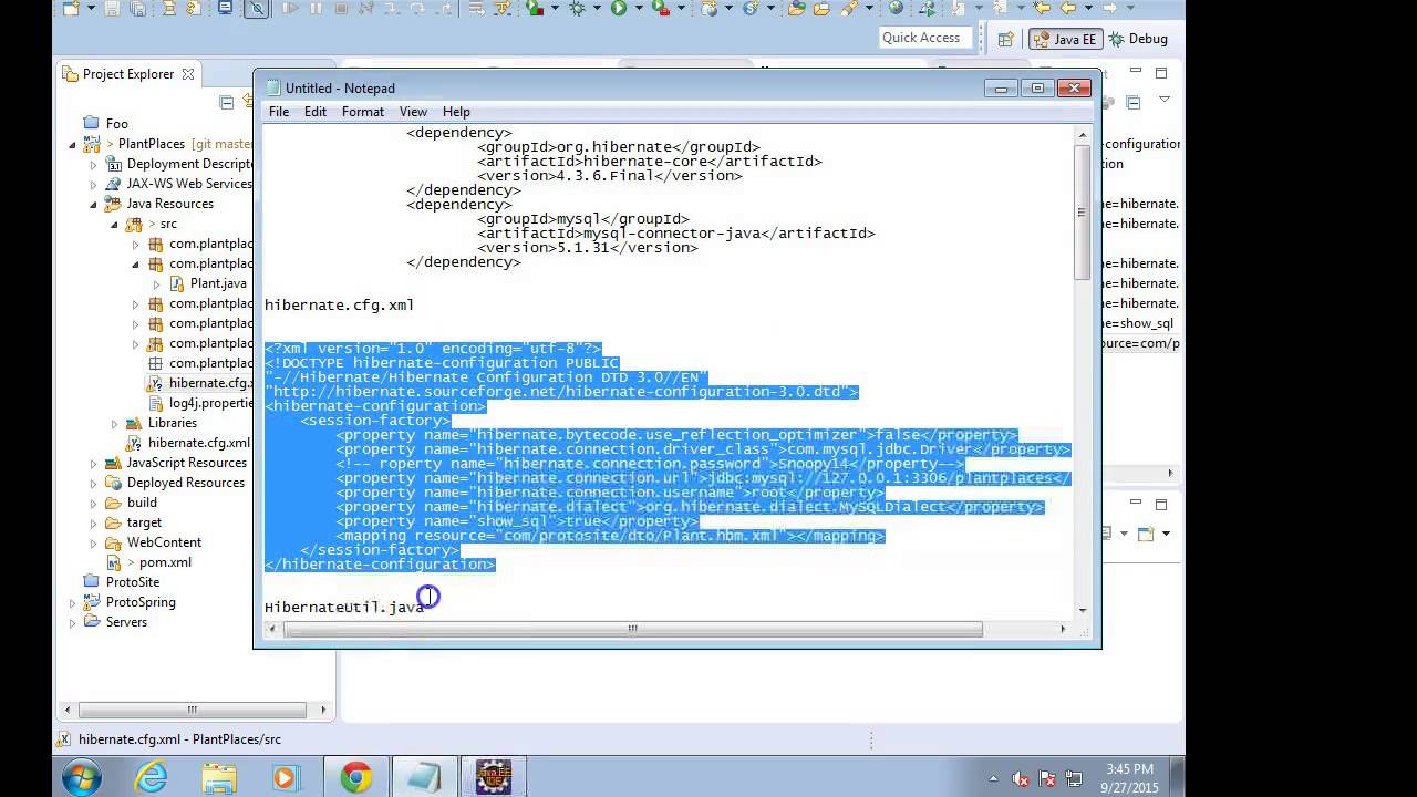 Using hibernate with Maven, HibernateUtil, hbm.xml