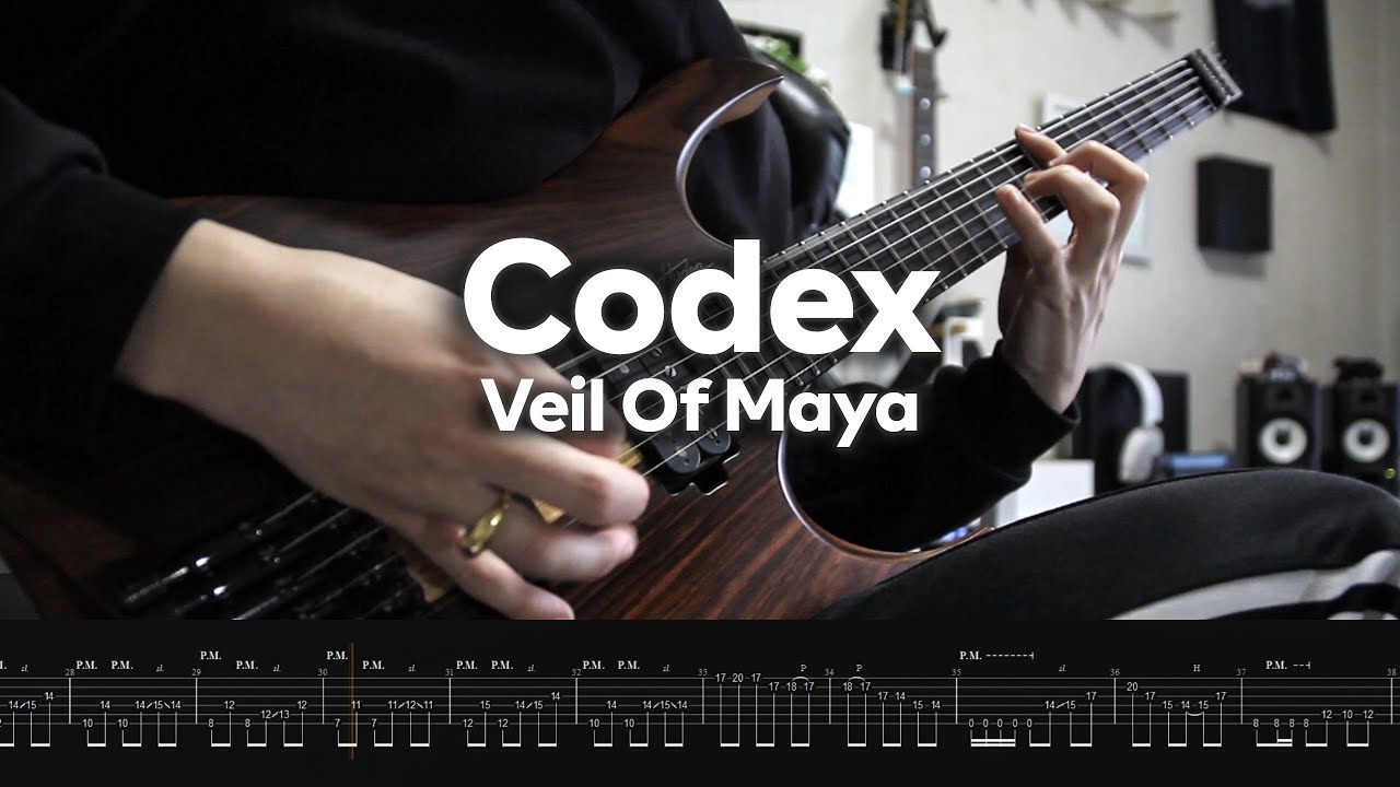 【Veil of Maya】Codex (Instrumental cover) 2023【Guitar Cover】＋Screen Tabs