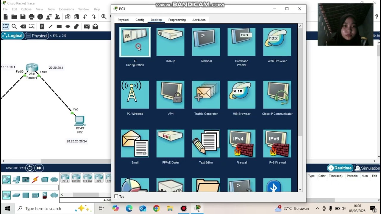 STATIC ROUTING - Cisco Packet Tracer (modul 3) Semester 2