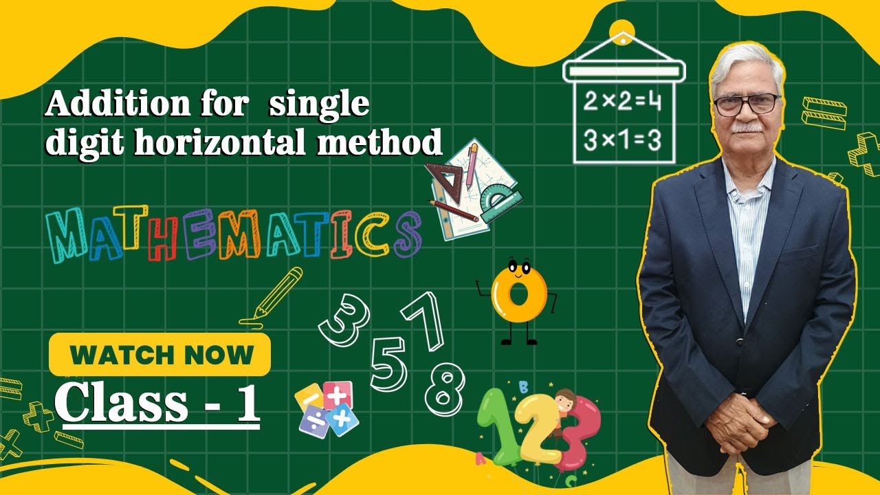 Summation , Horizontal Addition for single digit for Class 1 by Dr.G.N.Tiwari , IIT DELHI