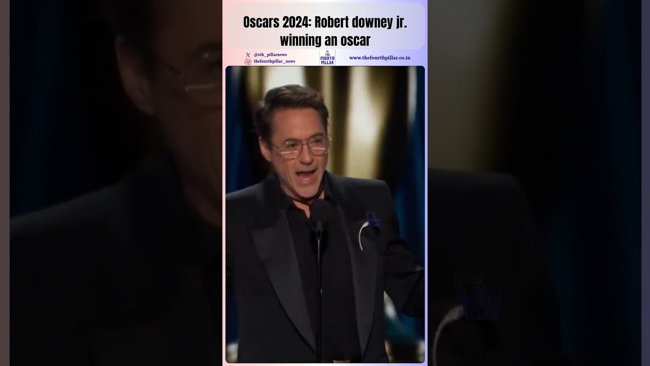 robert downey jr. winning an oscar #oscars2024 #oscar #rdj #robertdowneyjr #watch #thefourthpillar