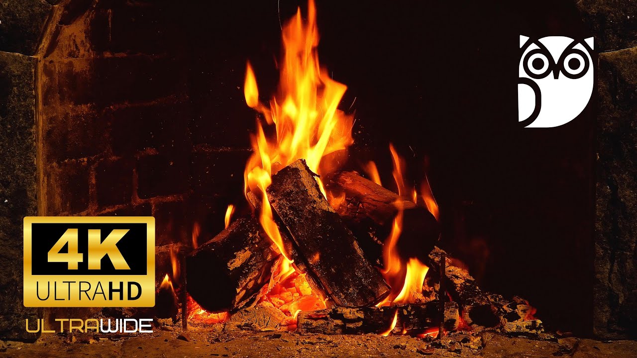 10 Hours of Relax and Stress Relief 🔥 Christmas Fireplace 🔥 UHD 4K ULTRA WIDE