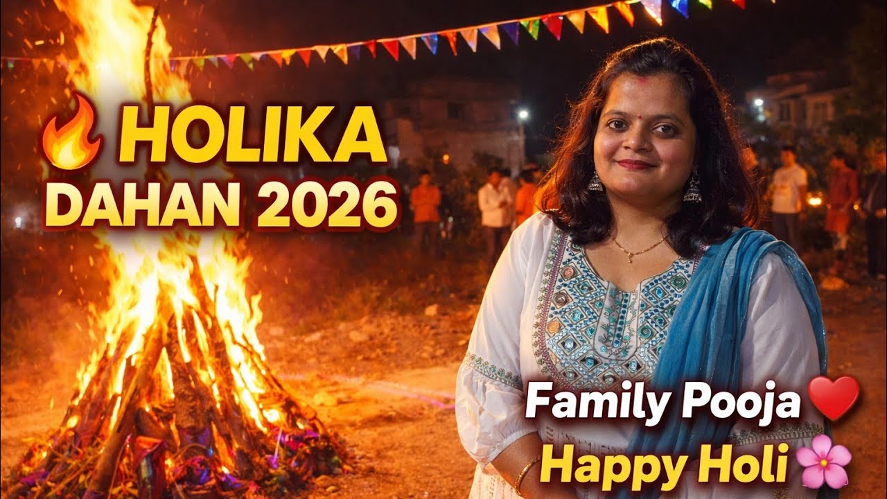 Holika Dahan 2026 🔥 | Dinbhar Ki Taiyari Se Le Kar Holika Jalne Tak | Family Vlog
