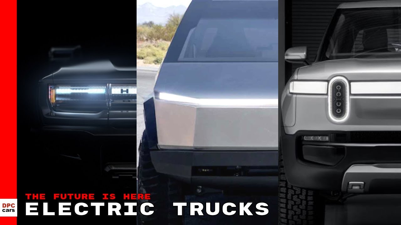 Electric GMC Hummer EV vs Tesla Cybertruck vs Rivian R1T Truck