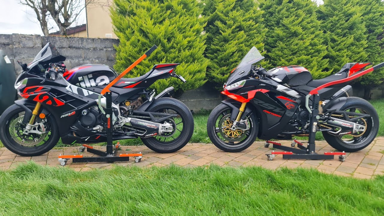 2025 rsv4 factory titanium arrow exhaust vs 2023 rsv4 factory with akrapovic exhaust sound test. 