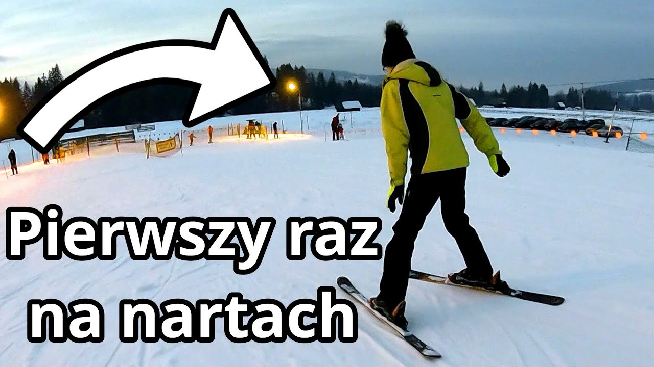 Pierwsze kroki na nartach zjazdowych - Stacja narciarska Polana Biały Potok | Witów 2020 #2