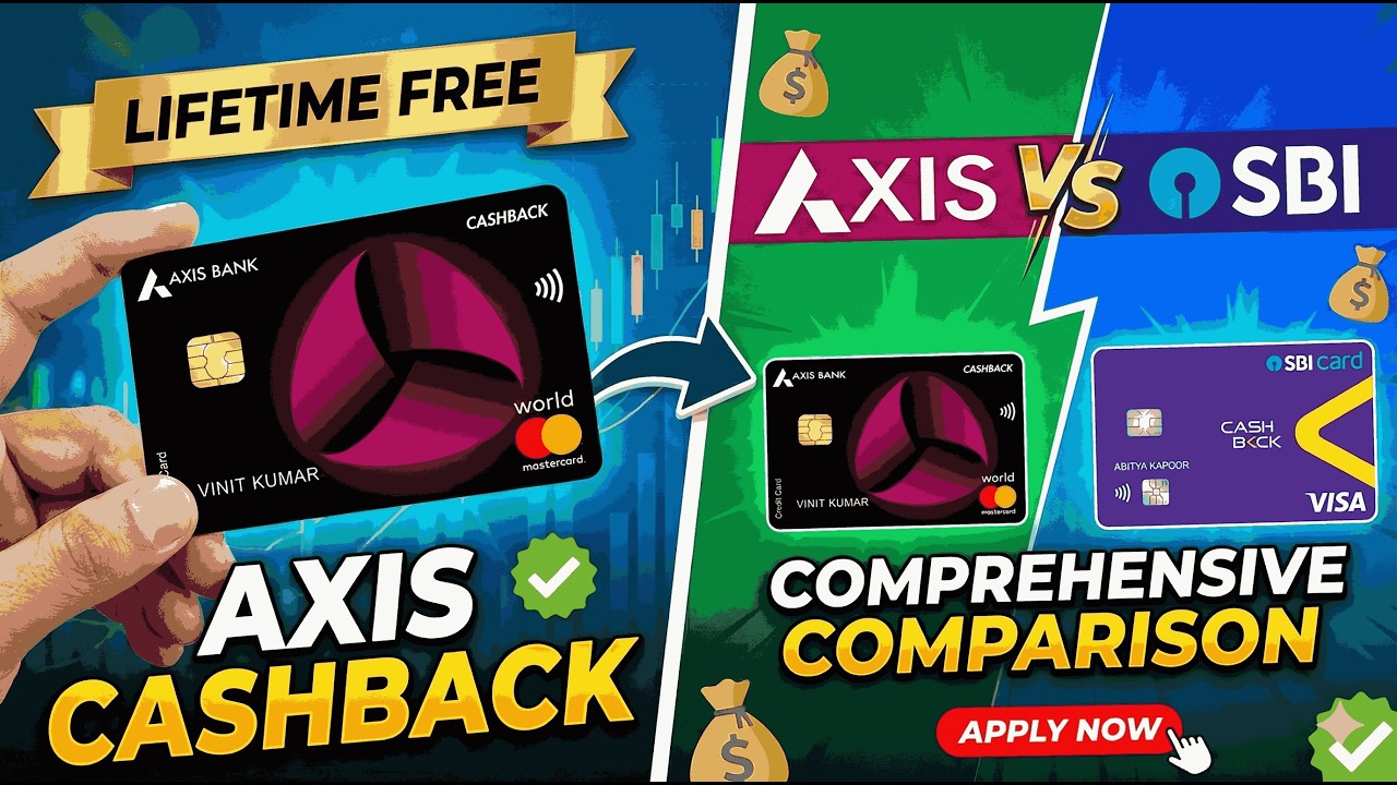 Unboxing Axis Cashback Credit Card Lifetime Free LTF & Axis Vs SBI Cashback Comprehensive Comparison