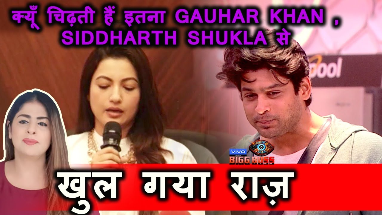 Bigg Boss 13 क्यूँ Gauhar Khan चिढ़ती हैं Siddharth शुक्ला से ? खुल गया राज़