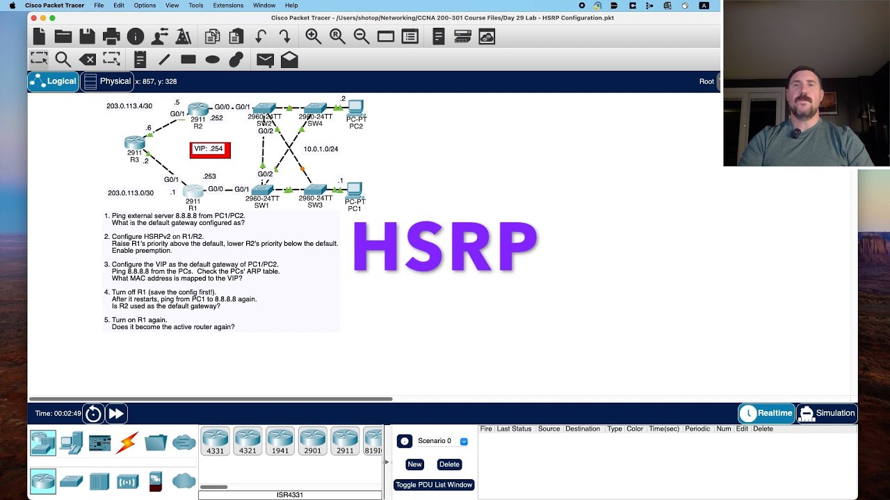 HSRP Configuration Lab - Jeremy's IT Lab Day 29