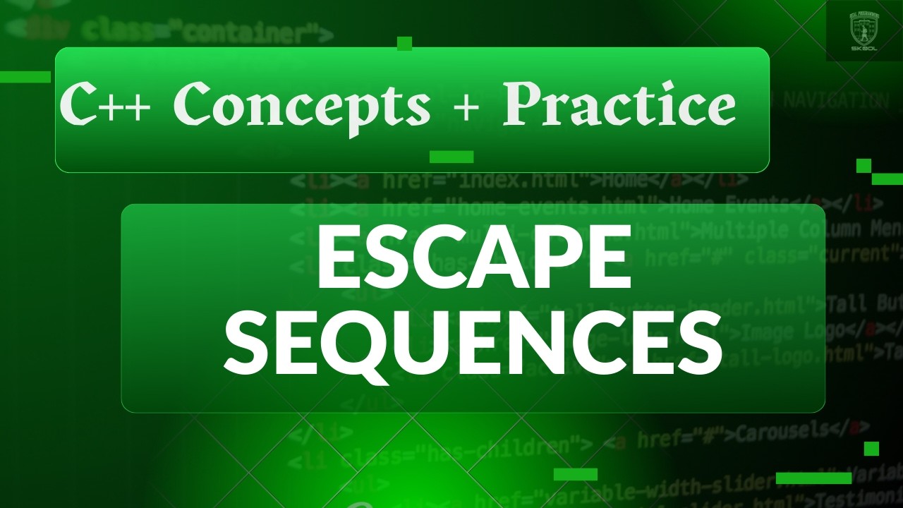 C++ Literals & Escape Sequences ( \\, \
