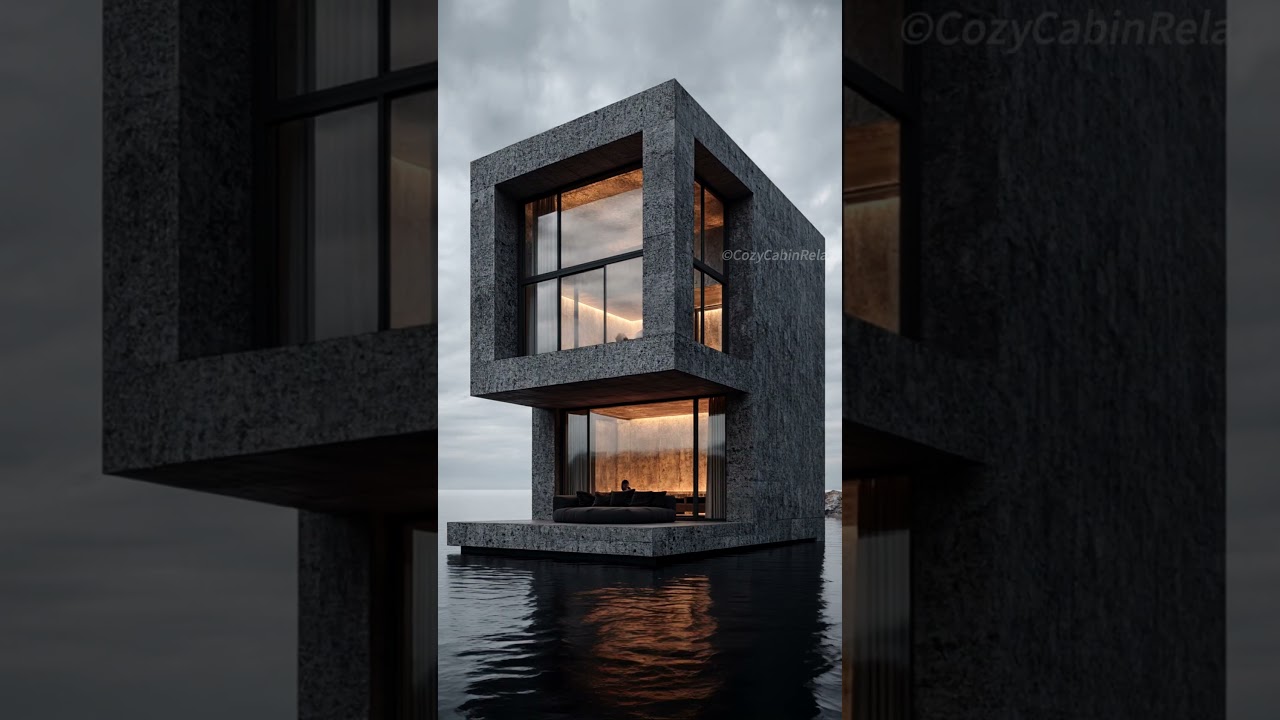 Floating House Above Water 🌊 | Stunning Modern Architecture!  #architecturalelegance