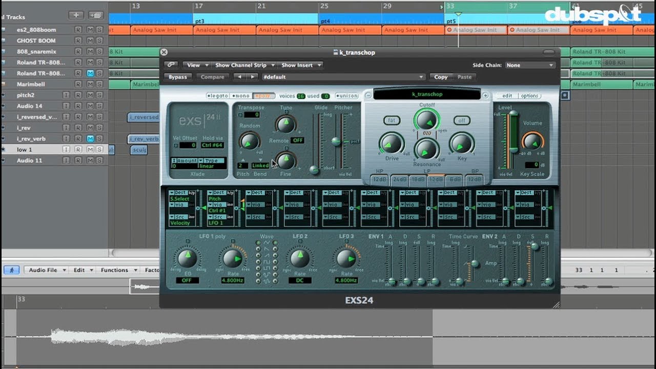 Logic Pro Tutorial: Vocal Processing Using EXS24 + Pitch Shifter w/ Matt Shadetek