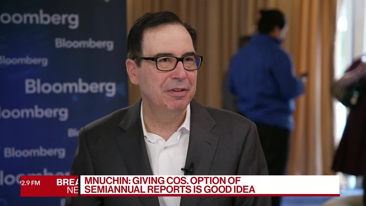 P&oacute;łroczne raportowanie dla firm to dobry pomysł, m&oacute;wi Mnuchin