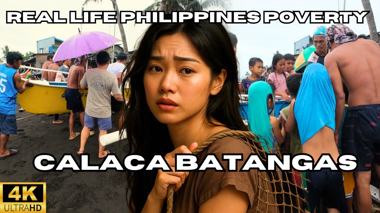 [4K] 🇵🇭 Fisherman in CALACA BATANGAS Gives FREE Fishes | Walking tour  Real Life Philippines Poverty
