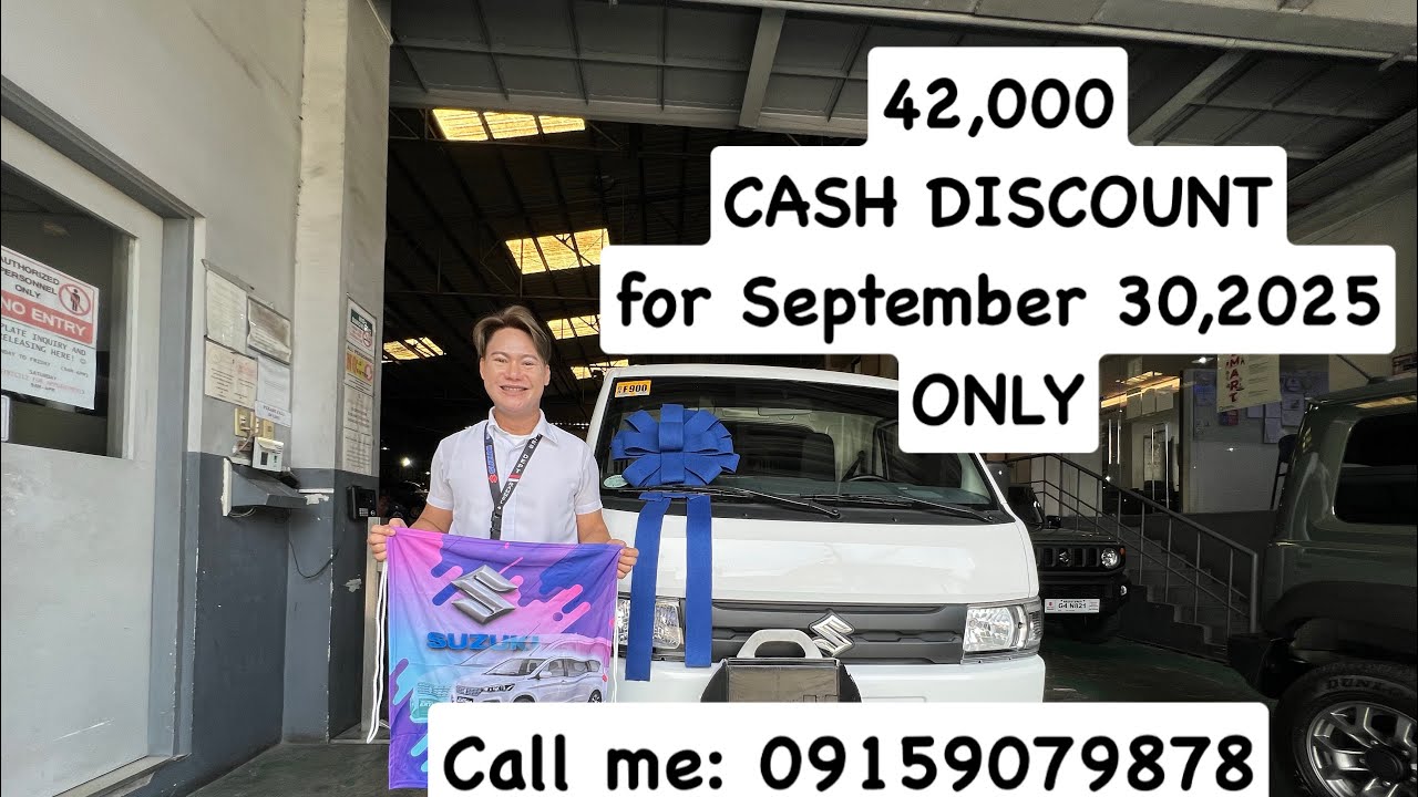 Best demonstration for new Suzuki carry utility van with free pms, low DOWNPAYMENT and big discount.