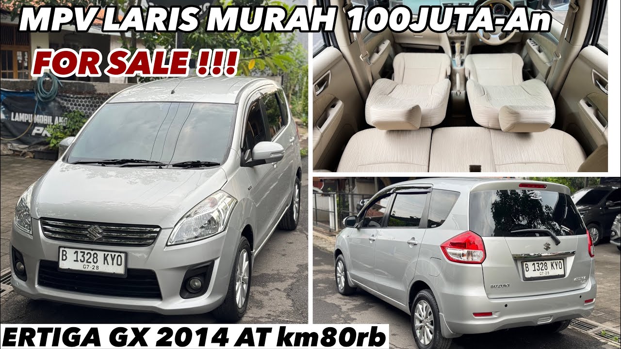 100Juta Dapet ERTIGA ???  For sale : ERTIGA GX 2014 AT KM80rb RECORD BEBAS TABRAK BEBAS BANJIR #mpv