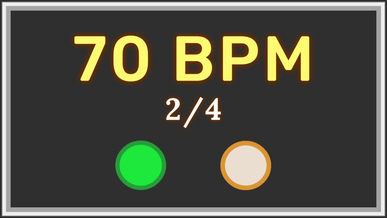 70 BPM 2/4 - Metrónomo con acento ⏳✔️