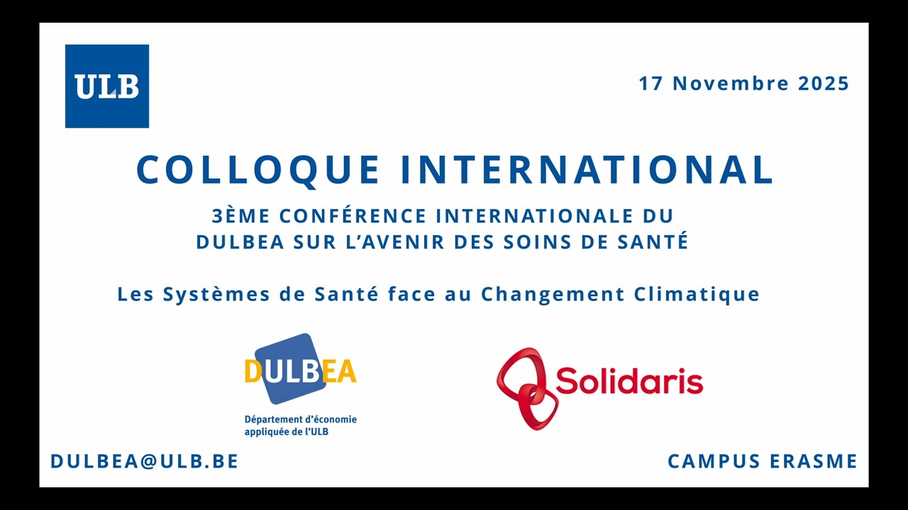 Changement climatique et institutions de santé – Colloque international (DULBEA)