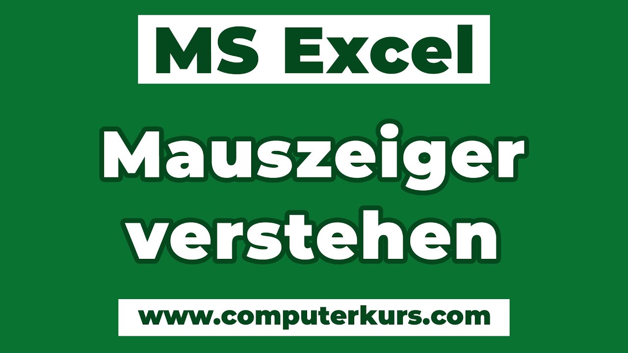 🖱️ Excel Mauszeiger verstehen – Das musst du wissen! (für Anfänger & Fortgeschrittene)