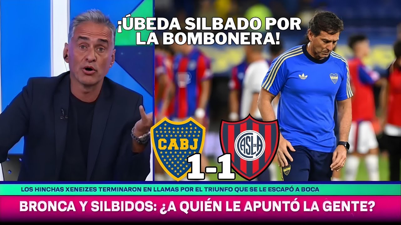 Bronca y silbidos en la bombonera tras el empate en el clasico: boca 1 san Lorenzo 1