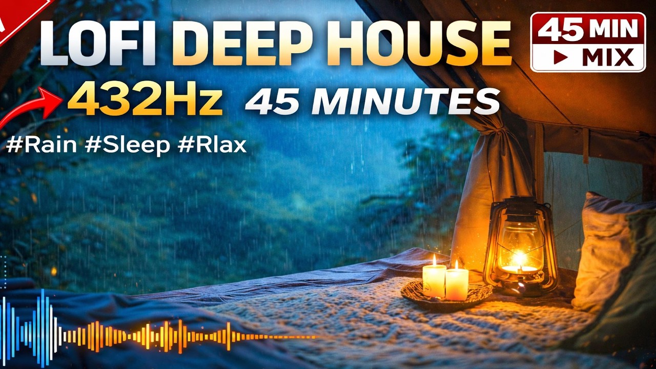 LOFI DEEP HOUSE 🌧️ Rainy Jungle Vibes | 432Hz | 45 MIN Chill Mix for Sleep & Focus
