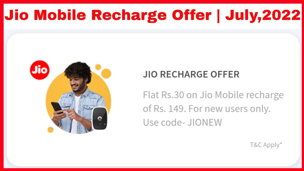 FreeCharge Jio Mobile Recharge Offer | July,2022 | Get Flat ₹30/- Cash Back | FreeCharge Offer Today