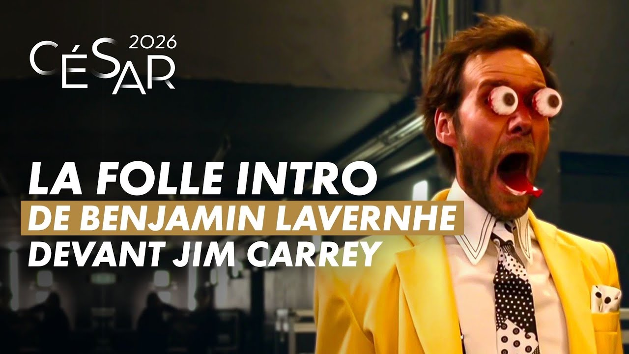 L’intro magistrale de Benjamin Lavernhe devant les yeux de Jim Carrey - César 2026