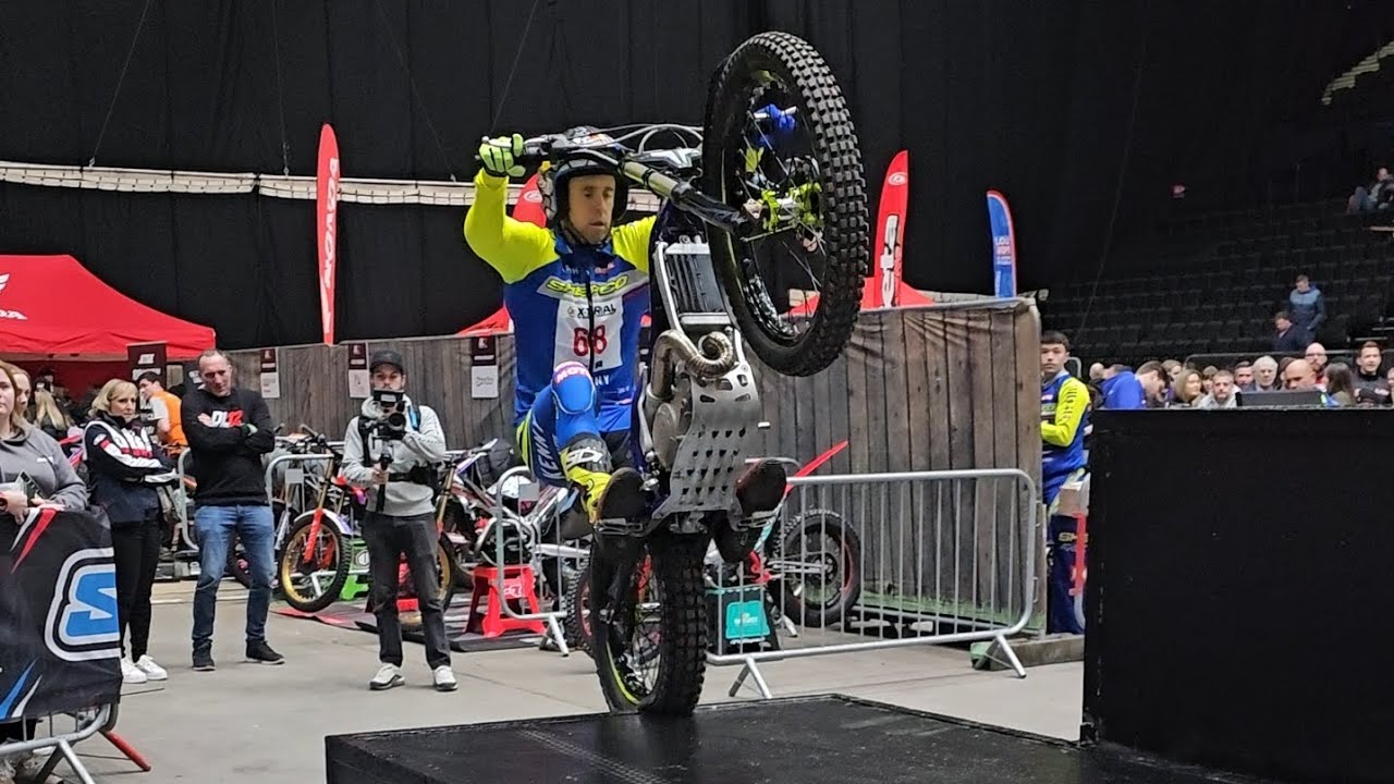 DL12 indoor trial Sheffield 2024, Toni Bou,  Adam Raga,  Toby Martyn, Jamie Busto and more.