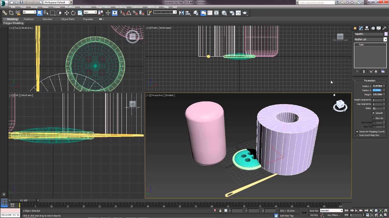 3D Max. Упражнение №6. Работа с операциями Boolean и ProBoolean.