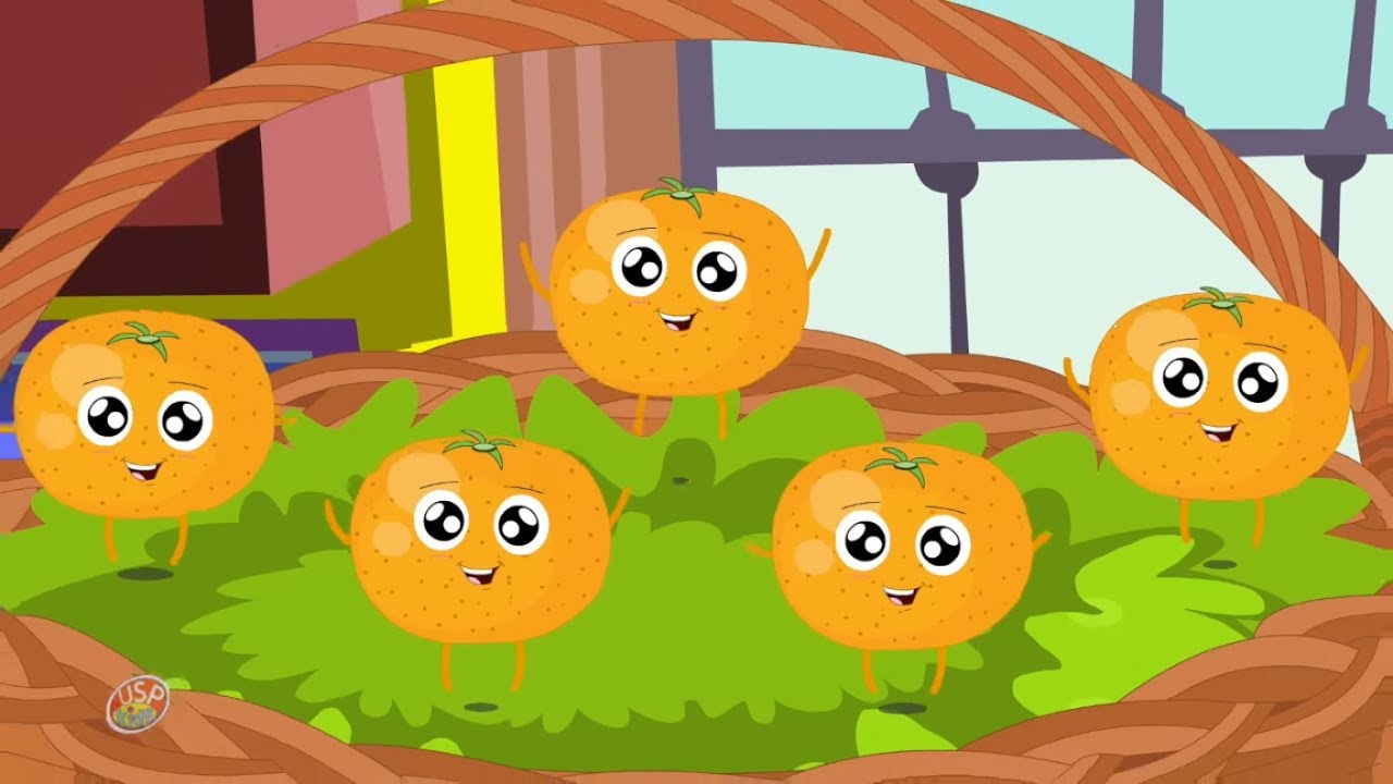 Five Little Oranges Jumping On The Bed | Nursery Rhymes | Kids Songs | Children Rhyme