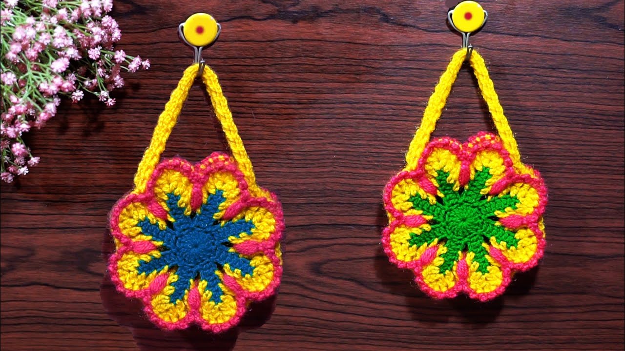 Incredible🔥Crochet Bag Tutorial #Woolen Knitting Purse 👛 Making #Easy and Simple #Tunisian Knitting
