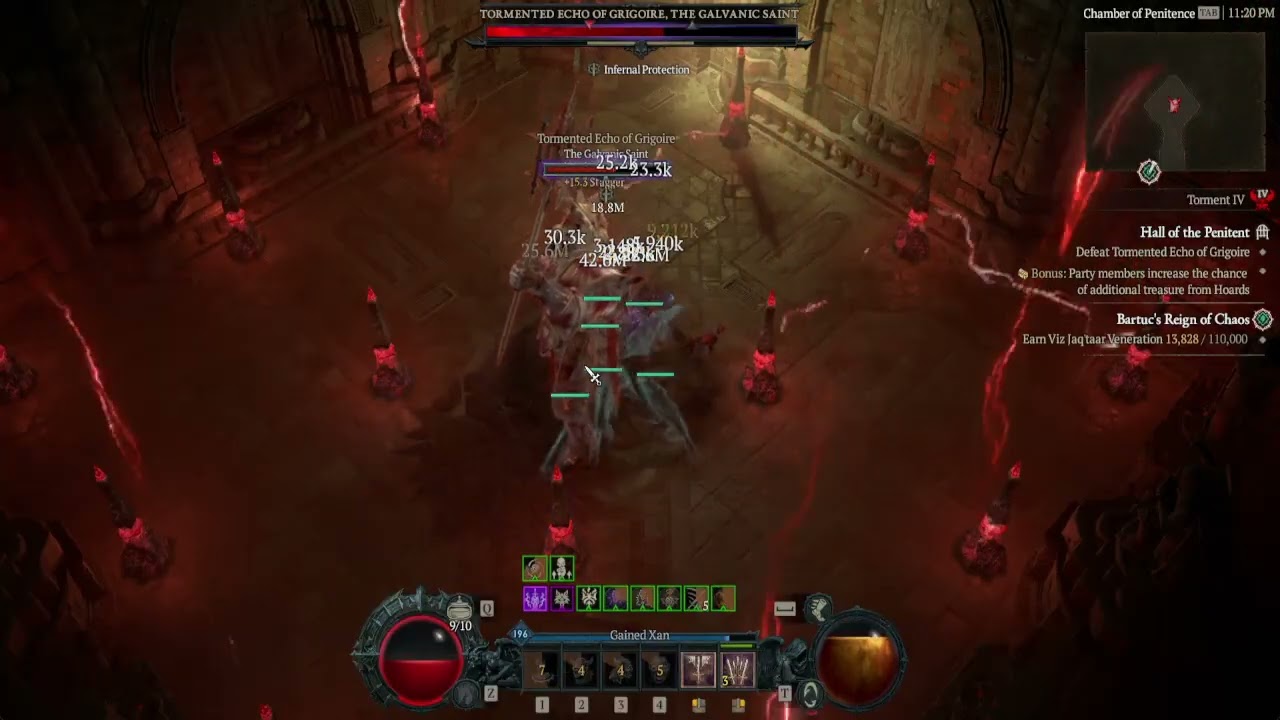 Diablo 4 - D4 : Paragon 194 Season 10 Torment 4 Lunge Earthquake Barbarian - Grigoire