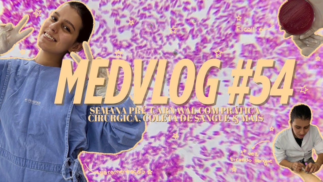 MEDVLOG #54 || semana pré-carnaval com muuuitas práticas legais na facul 🎉🩸🧫🥼