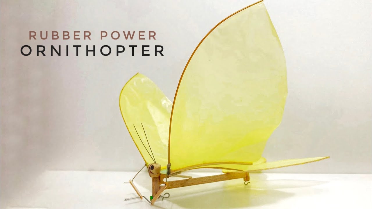 FLYING BIRD ORNITHOPTER MECHANISM RUBBER POWER smart bird
