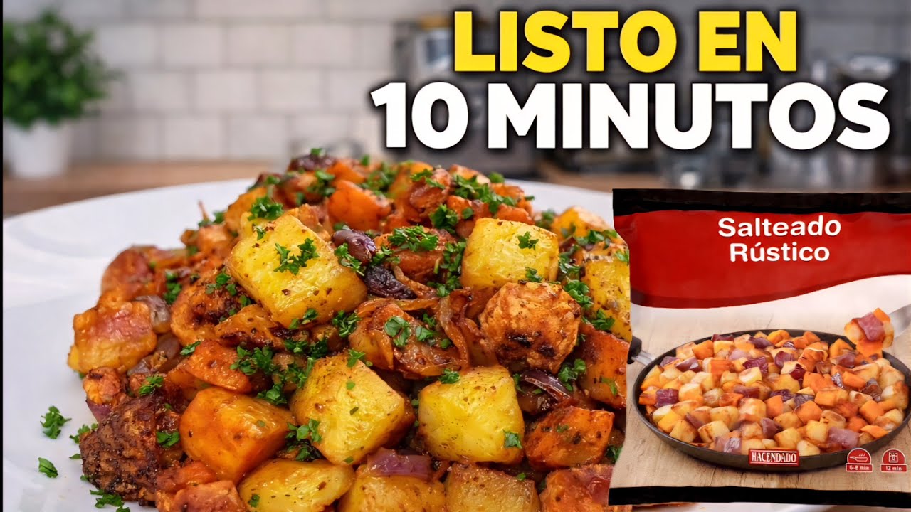🔥NOVEDAD MERCADONA🟢 2° RECETA EN 10 MINUTOS NUEVO SALTEADO RÚSTICO con CARNE, UNA CENA COMPLETA 😋 