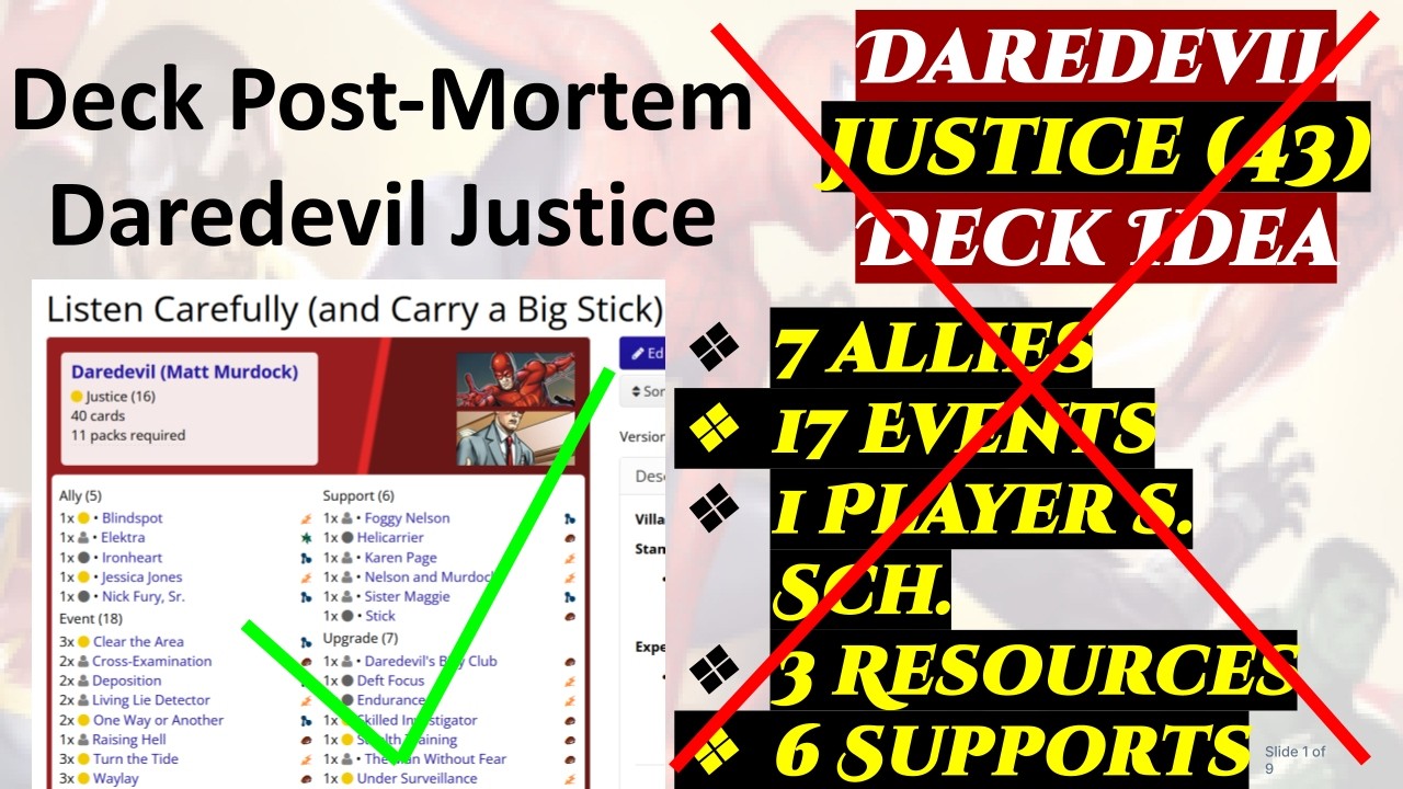 Deck Post-Mortem Daredevil Justice | Marvel Champions