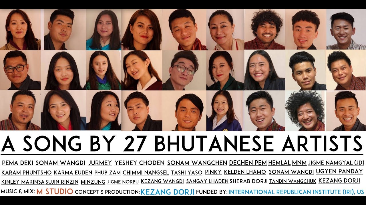 TSOGEN TSUGAY-LET'S VOTE - Kezang Dorji ft. 26 Bhutanese singers (The Multi-Artists Project)