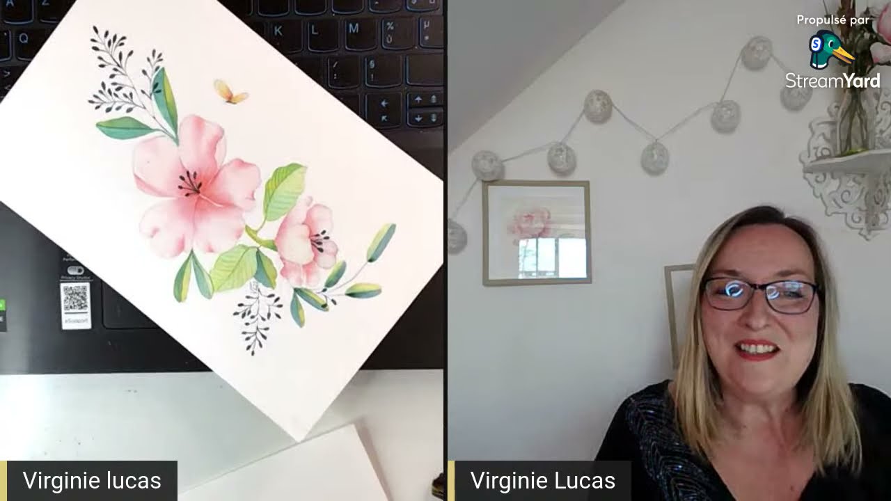 LIVE AQUARELLE Débutant - Dessiner et peindre une fleur et son feuillage
