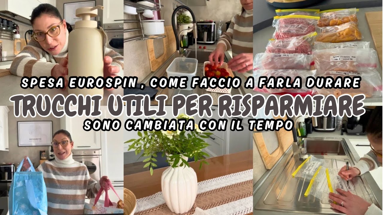 Come mi organizzo per far durare più a lungo la Spesa? SVUOTA SPESA EUROSPIN 🛒e Sono Cambiata❤️