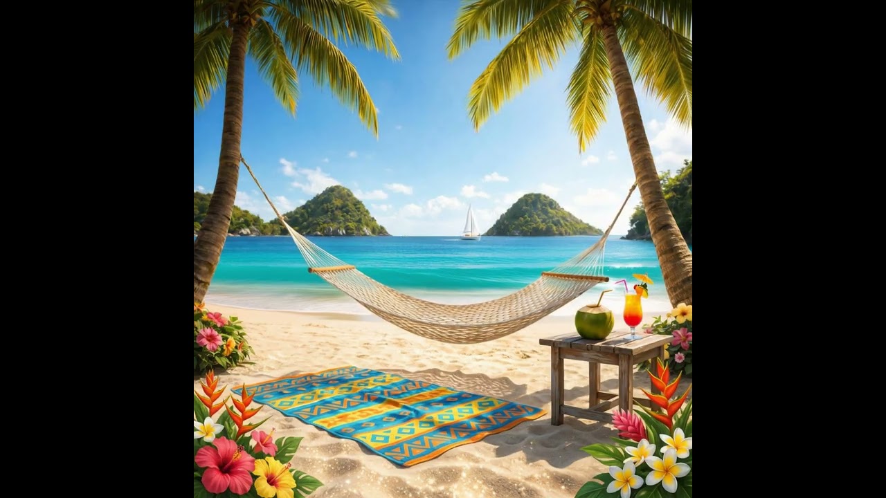 Relaxing and Stress Relief Beach Hammock Ambience