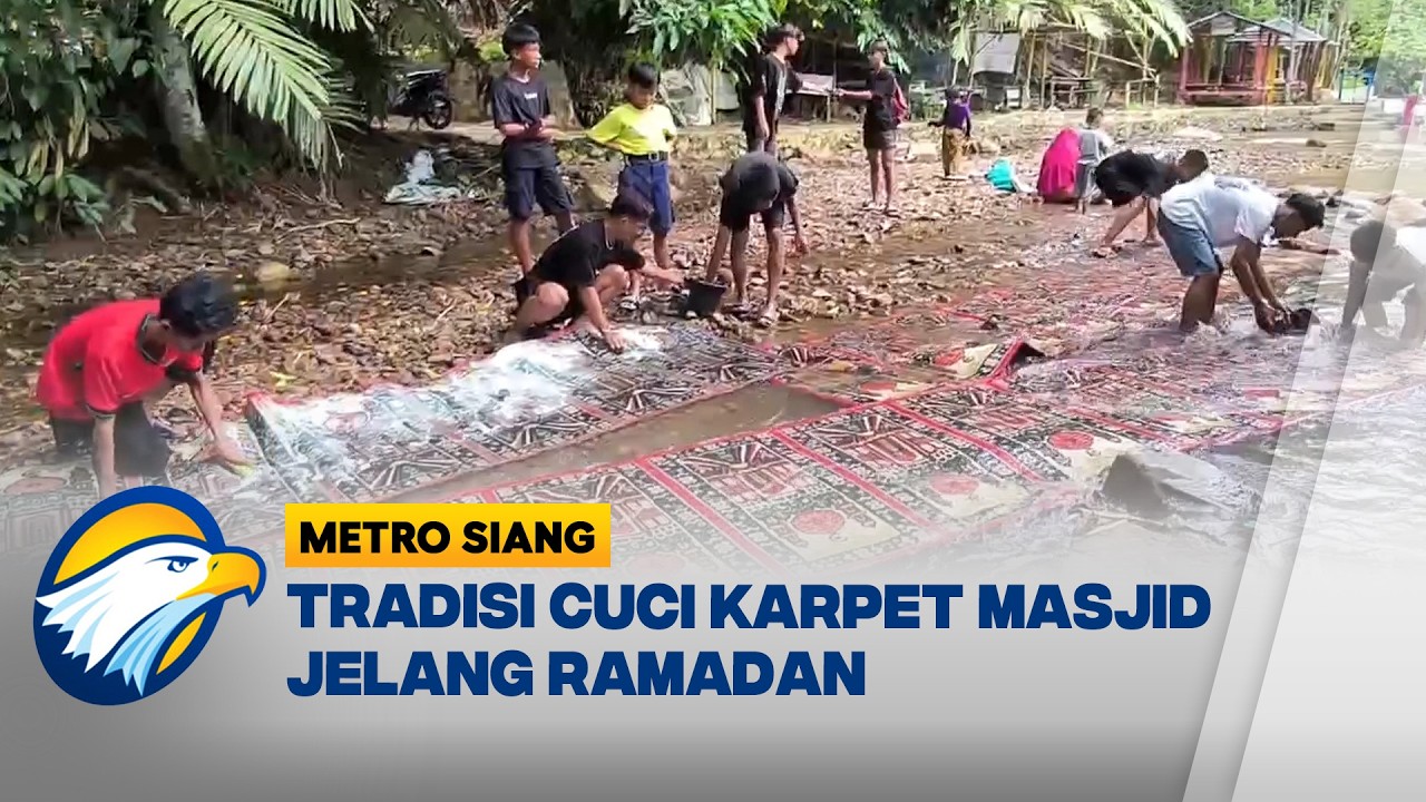 Tradisi Warga Polewali Mandar Cuci Karpet Masjid di Sungai Jelang Ramadan - [Metro Siang]