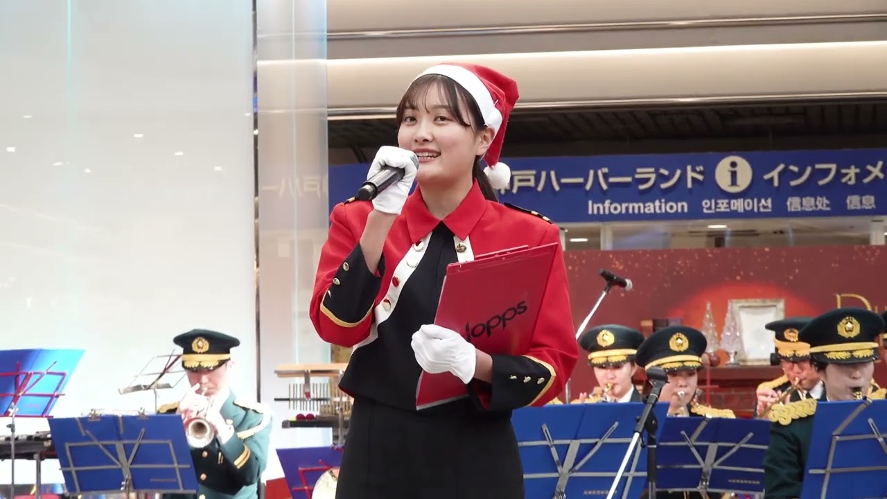 💛女性警察官が歌う　原曲:三百六十五歩のマーチ　サギ犯にワン・ツー・パンチ！　兵庫県警察音楽隊＆カラーガード隊HOPPS　携帯画面右上□CCから日本語歌詞字幕出来ます。