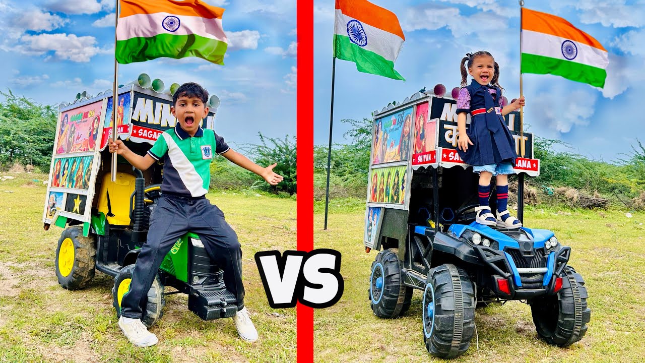 Mini Dj Vs ट्रैक्टर डीजे Sound Challenge😱! Worlds Smallest Dj Sound Operator 