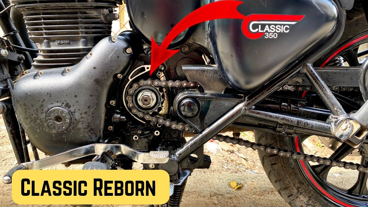 Classic Reborn Inner Chain Sprocket Cleaning 🪥 and Maintaining | Classic 350 Maintenance Tips