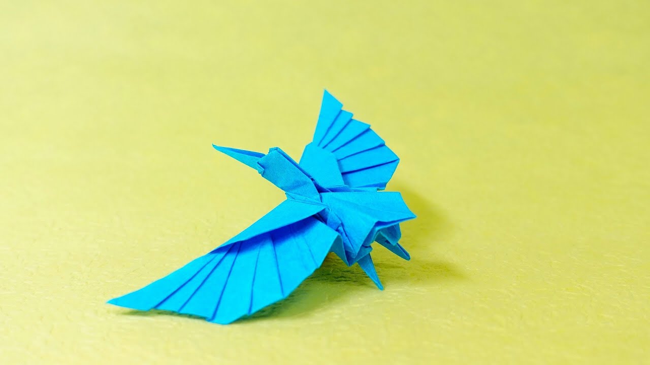 【折り紙】カワセミ Origami Bird Kingfisher
