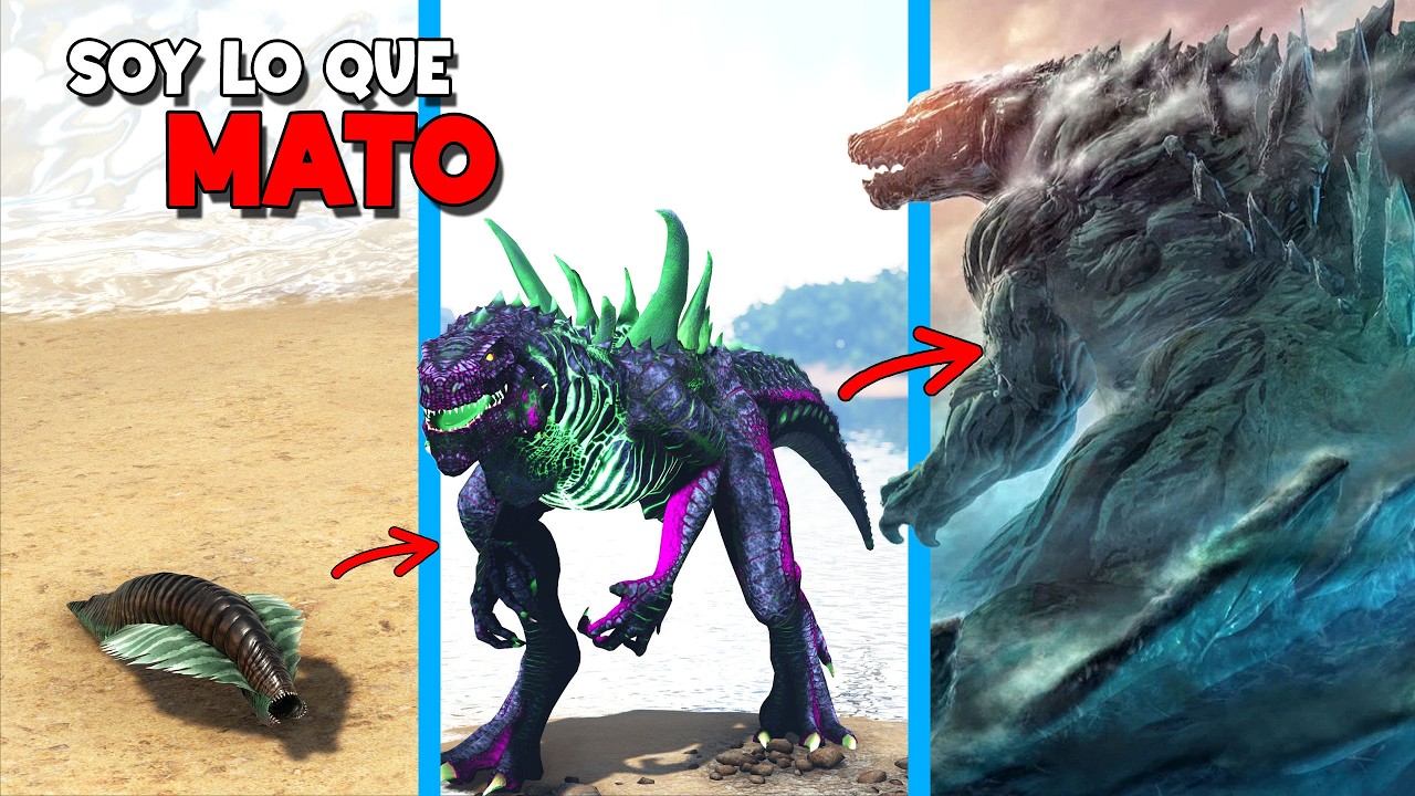 SOY LO QUE MATO EN ARK! EVOLUCIONO a GODZILLA EARTH desde el peor dinosaurio contra kaiju definitivo